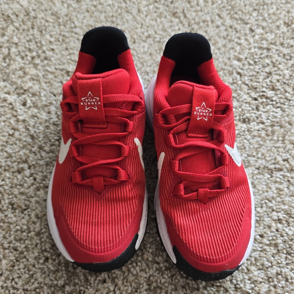 Boys Red and White Nike Sneakers - Picture 2 of 7